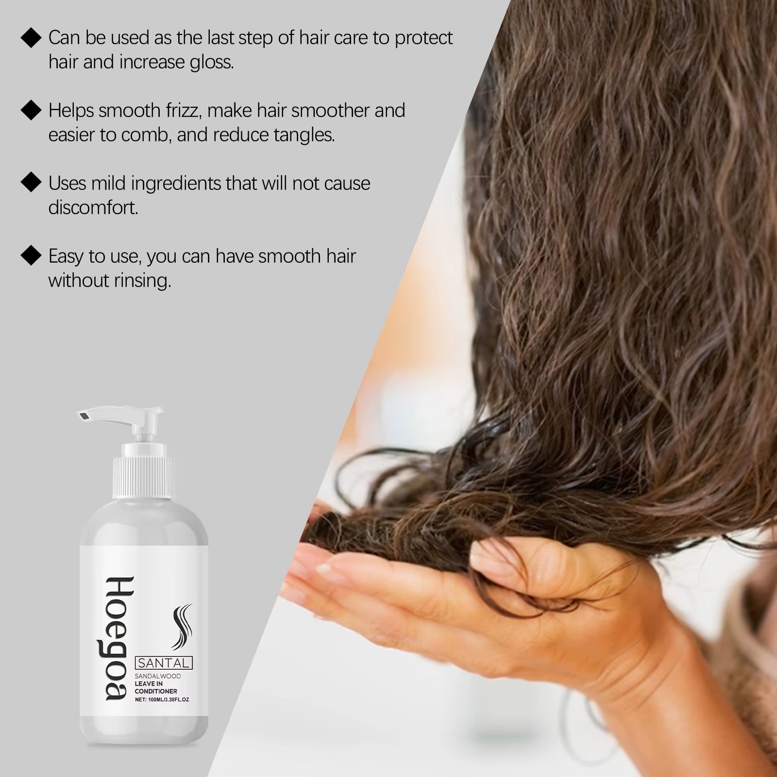 Leave in Conditioner Repair Protein Cream Hair Mask Nourish Treatment Natural Essences Organic Protein Cream for Dry Damaged